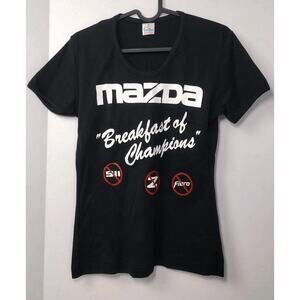 Vintage 1986 ~ MAZDA RX7 Breakfast Of Champions T Shirt~ Soft MINT Large